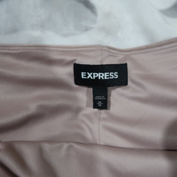 Express High-Waisted Pink Velvet Mini Pencil Skirt - Picture 3 of 3